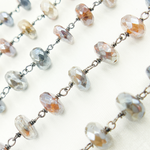 Load image into Gallery viewer, Coated Cats Eye Oxidized Wire Chain