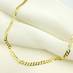 Load image into Gallery viewer, 080R13FG1T2A9L001. 14K Solid Yellow Gold Miami Flat Curb Chain