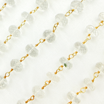 Load image into Gallery viewer, Crystal Round Shape Gold Plated Wire Chain