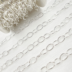 Load image into Gallery viewer, 925 Sterling Silver Oval Link Chain.