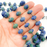 Load image into Gallery viewer, Azurite Malachite Oxidized Wire Chain
