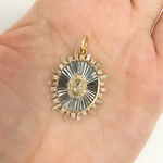 Load image into Gallery viewer, 925 Sterling Silver Black Rhodium with Diamonds Oval Shape Charm. KSG33