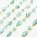 Load image into Gallery viewer, Larimar Gold Plated Wire Chain