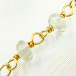 Load image into Gallery viewer, Green Amethyst Gold Plated Wire Chain.
