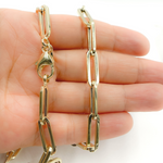 Load image into Gallery viewer, 14K Solid Gold Flat Paperclip Chain