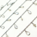 Load image into Gallery viewer, Coated Labradorite & CZ Dangle Chain