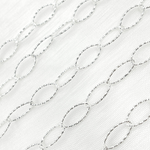 Load image into Gallery viewer, Y82SS. Sterling Silver Diamond Cut Oval Link Chain