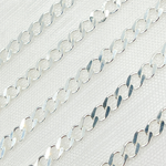 Load image into Gallery viewer, Z89SS. Sterling Silver Cuban Flat Curb Link Chain