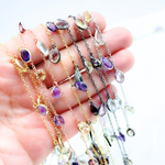 Load image into Gallery viewer, Multi Gemstone Mix Shape Dangle Wire Chain.