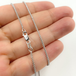 Load image into Gallery viewer, 14K Solid White Gold Wheat Chain