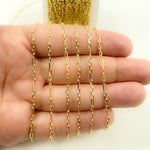 Load image into Gallery viewer, 14K Solid Yellow Gold Diamond Cut Cable Link Chain