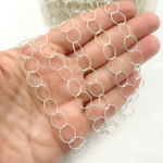 Load image into Gallery viewer, Sterling Silver Twisted Round Link Chain