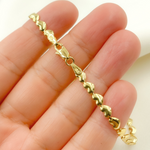 Load image into Gallery viewer, 14K Solid Gold Hearts Bracelet