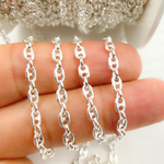 Load image into Gallery viewer, Sterling Silver Marina and Cable Link Chain