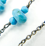 Load image into Gallery viewer, Turquoise Oxidized Connected Wire Chain.