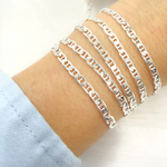 Load image into Gallery viewer, Sterling Silver Flat Marina Link Chain