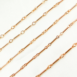 Load image into Gallery viewer, Rose 14K Gold Filled Bar Chain Link