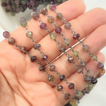 Load image into Gallery viewer, Multi Sapphire Tunduru Oxidized Wire Chain. MSA8