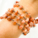 Load image into Gallery viewer, Sunstone Oxidized Wire Chain