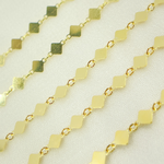 Load image into Gallery viewer, Gold Plated 925 Sterling Silver Diamond Dangle Square Link Chain.