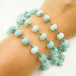 Load image into Gallery viewer, Amazonite Oxidized Wire Chain