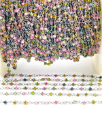 Load image into Gallery viewer, Multi Tourmaline Wire Wrap Chain. MTO8
