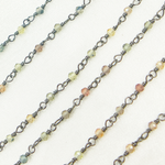 Load image into Gallery viewer, Multi Sapphire Oxidized Wire Chain.