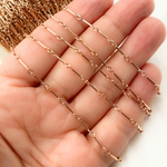 Load image into Gallery viewer, Rose 14K Gold Filled Bar Chain Link