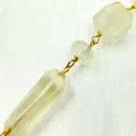 Load image into Gallery viewer, Siloni MIx Shapes Moonstone Gold Plated Wire Chain. MS49