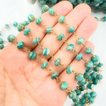 Load image into Gallery viewer, Amazonite Gold Plated Wire Chain