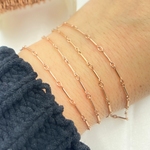 Load image into Gallery viewer, Rose 14K Gold Filled Bar Chain Link