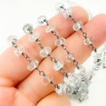 Load image into Gallery viewer, Aquamarine Oxidized Wire Chain.