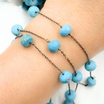 Load image into Gallery viewer, Turquoise Oxidized Connected Wire Chain