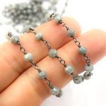 Load image into Gallery viewer, Coated Gray Quartz Wire Chain