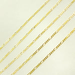 Load image into Gallery viewer, 14K Solid Yellow Gold Figaro Link Chain