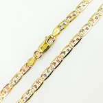 Load image into Gallery viewer, 14K Solid Gold Tri-Color Marina Necklace