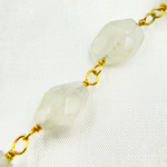 Load image into Gallery viewer, Moonstone Oval Shape Gold Plated Wire Chain