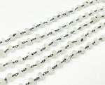 Load image into Gallery viewer, White Moonstone Oxidized Wire Chain.