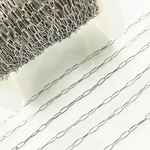 Load image into Gallery viewer, Oxidized Sterling Silver Hammered Paperclip Chain