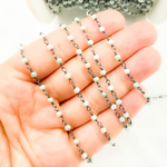 Load image into Gallery viewer, Coated Aventurine Oxidized Wire Chain.