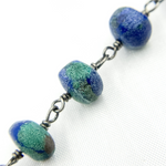 Load image into Gallery viewer, Azurite Malachite Oxidized Wire Chain