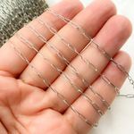 Load image into Gallery viewer, Oxidized Sterling Silver Hammered Paperclip Chain