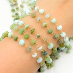 Load image into Gallery viewer, Peruvian Opal Gold Plated 925 Sterling Silver Wire Chain