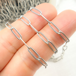 Load image into Gallery viewer, Oxidized Sterling Silver Hammered Paperclip Link Chain