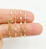 Load image into Gallery viewer, 030FV30. 14K Solid Gold Diamond Cut Marina Chain