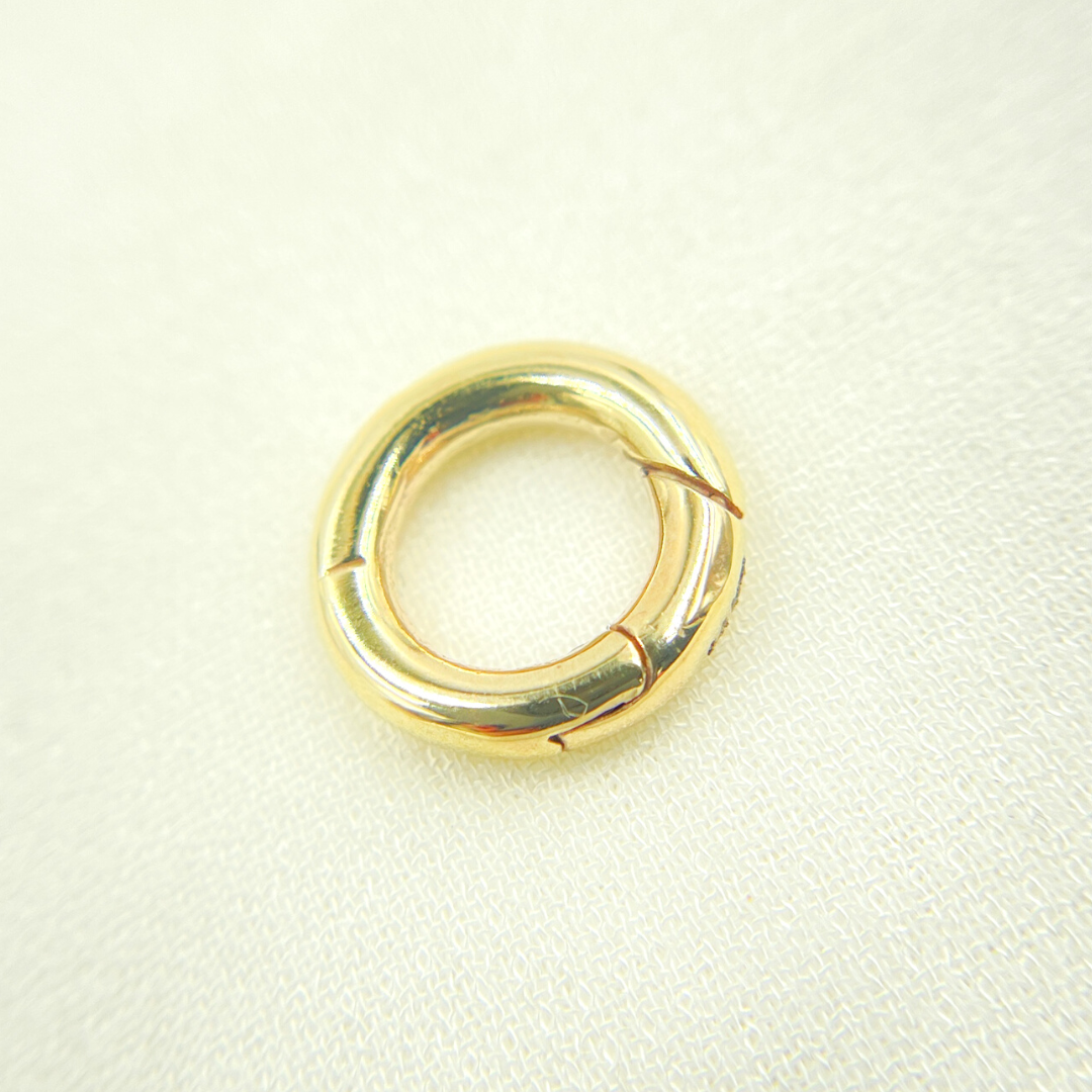 14k Solid Gold Round Clasp 13mm.