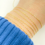 Load image into Gallery viewer, 025FLCL2byft. 14k Solid Yellow Gold Smooth Cable Link Chain