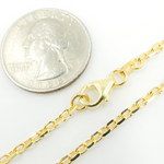 Load image into Gallery viewer, 14K Solid Gold Diamond Cut Cable Chain
