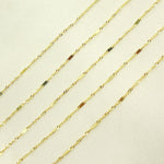 Load image into Gallery viewer, 14K Solid Gold Flat Bar & Singapore Link Chain