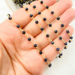 Load image into Gallery viewer, Blue Sunstone Gold Plated Wire Chain.